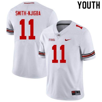 Youth Ohio State Buckeyes #11 Jaxon Smith-Njigba White Nike NCAA College Football Jersey Latest GLB0144JA
